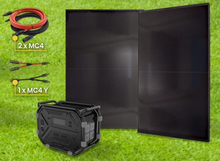 HEPA Solar OFFGRID-KIT LITE 880 Insellösung mit HPBC-Panels 440, Powerstation 1300 und Zubehör (300122088001)
