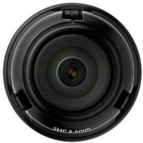 Hanwha Vision austauschbares 5MP Objektiv 4,6mm für PNM-9320VQP, elektrische Tag-/Nachtfunktion, schwarz (SLA-5M4600P)