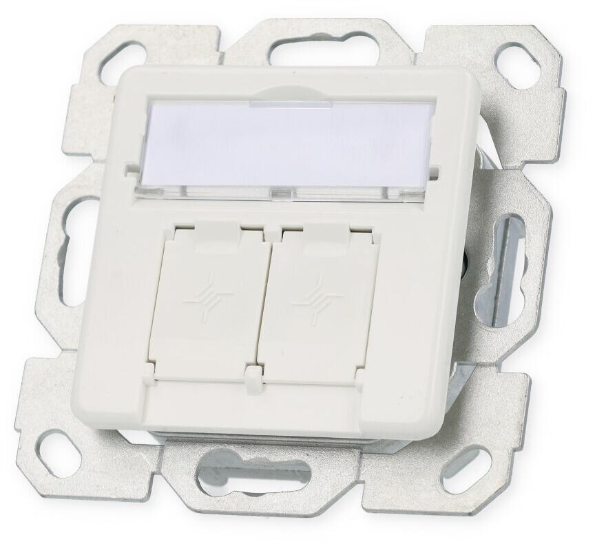 TELEGÄRTNER CAT6A Anschlussdose 2-fach RJ45 500Mhz (100000007)