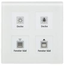 MDT BE-GTT4W.01 Glastaster Plus 4-fach, umlaufendes Orientierungslicht, integrierter Temperatursensor, weiß