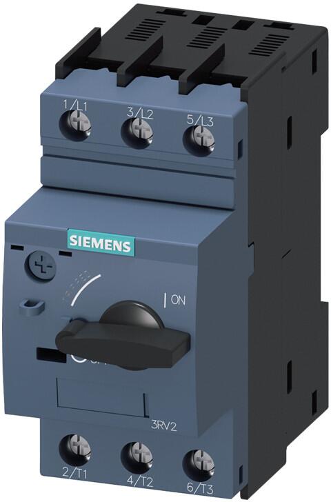 Siemens 3RV2021-1CA10 Leistungsschalter Baugröße S0 für den Motorschutz, Class 10A-Auslöser 1,8...2,5A N-Auslöser 33A Schraubanschluss