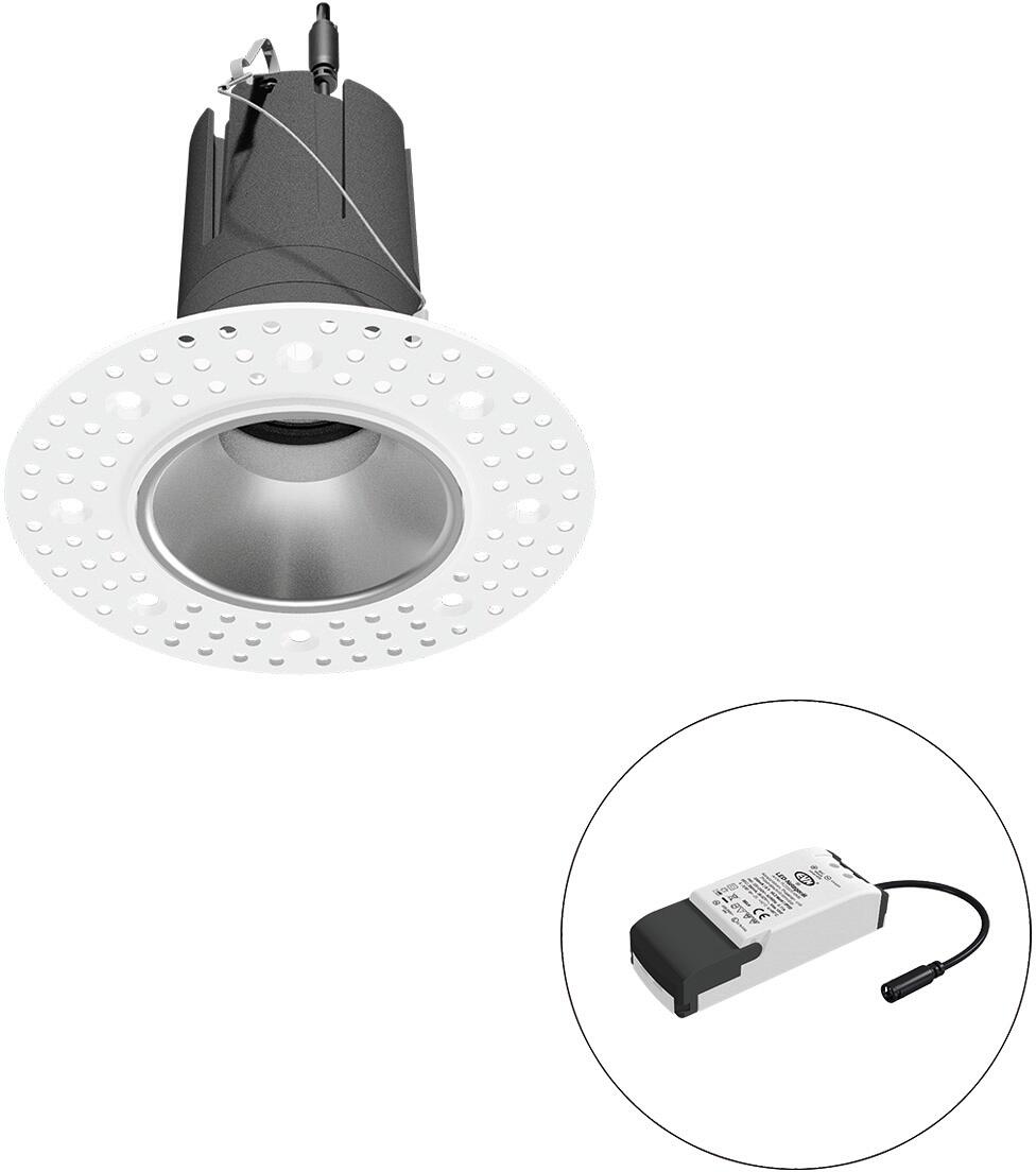 EVN SELECTO LED Deckeneinbau, rund, drehbar, IP20, 220-240V/AC, 13W, 2700K, 1486lm, inkl. Netzgerät, Phase, Reflektor silber/matt, 4.341,00cd, mediums