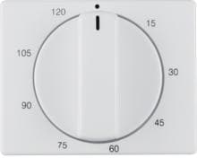 Berker 16350069 Zentralstück mit Regulierknopf für mechanische Zeitschaltuhr, Arsys, polarweiß glänzend