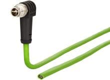 METZ CONNECT M12 Industrial Ethernet Leitung, X-kodiert, 1m, M12 Stecker gewinkelt - freies Leitungsende, Kodierung bei 315°, PUR (142M2X90010)
