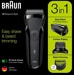 Braun 300BT Shave & Style Rasierer, Schnellladefunktion abwaschbar Trockenrasur, schwarz
