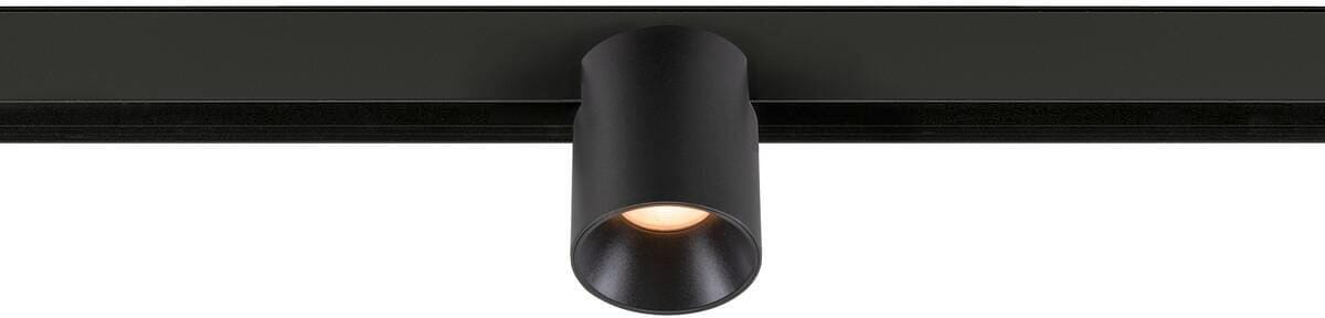 SLV 48V TRACK FIX-IT! Spot für tiefe 48V Aufbauschiene, DALI dimmbar, rund, 2700K, schwarz/schwarz (1008958)