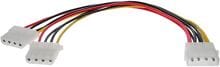 InLine Strom Y-Kabel intern, 1x 5,25" an 2x 5,25", bulk 0,20m (29659L)