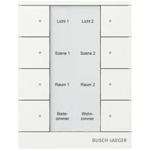 Busch-Jaeger SB-F-8.0.11-884 Bedienelement 8-fach Busch-Tenton®, Free@Home, Studioweiß (2CKA006220A0892)