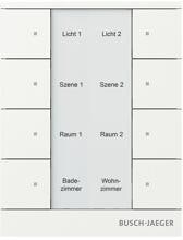 Busch-Jaeger SB-F-8.0.11-884 Bedienelement 8-fach Busch-Tenton®, Free@Home, Studioweiß (2CKA006220A0892)