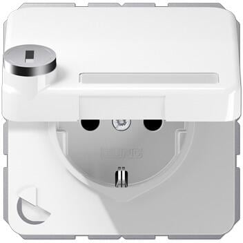 Jung CD1520NAKLSLWW SCHUKO -Steckdose, Safety+, Klappdeckel, alpinweiß