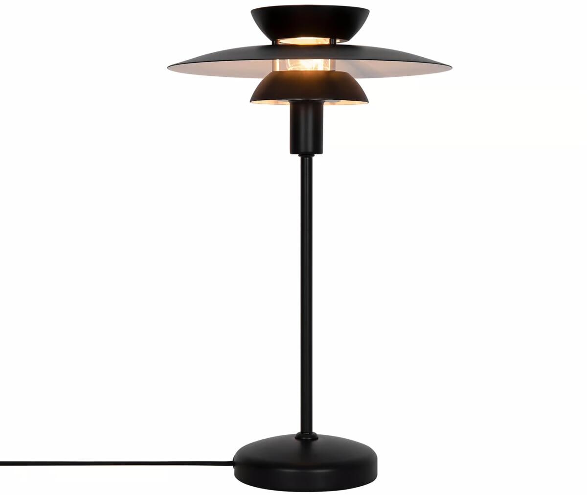 Nordlux Carmen Tischlampe, E14, 25W, schwarz (2213615003)