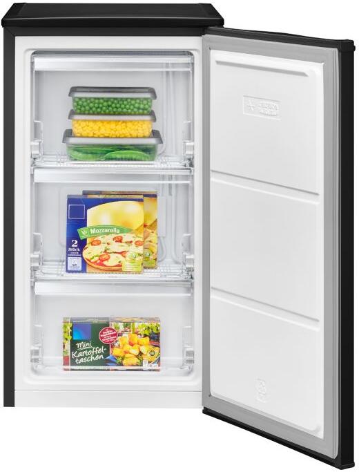 Bomann GS 7256 Stand Gefrierschrank, 45 cm breit, 60 L, 3 Gefrierklappfächer, schwarz Elektroshop Wagner
