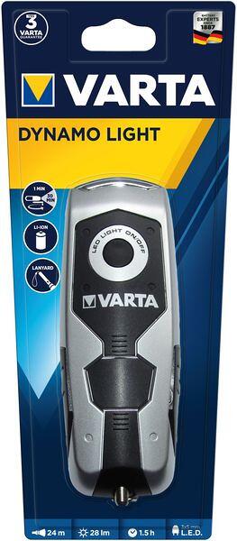 VARTA 17680 Taschenlampe Dynamo Light LED, 28lm, 1,5h, 24m, grau (17680)