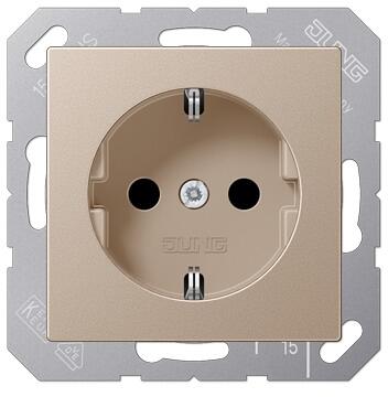 Presa Schuko Jung AL 1520 KI AN Serie LS | 16A 250V Con Protezione Contatto | Colore Antracite | Qualità E Durata Per Impianto Elettrico