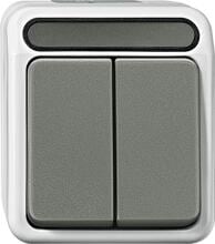 Merten MEG3115-8029 Serienschalter, Aquastar, 1‑polig, 10 AX, AC 250 V, lichtgrau