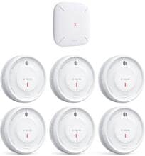 X-Sense XS0D-MR61 RF-Rauchmelder-Set mit Basisstation SBS50 und 6x Smart Rauchmelder XS0D-MR, weiß (ZASXS00245WEU)