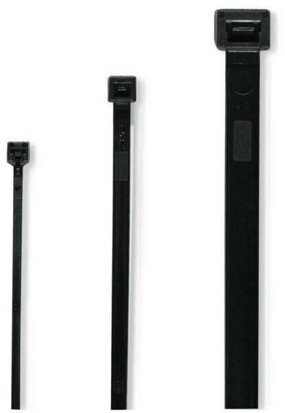 Cimco UV-beständige Kabelbinder, BxL 4,5x280 mm, Kabelbaum 5-76 mm, in schwarz, 100 Stück (181723)