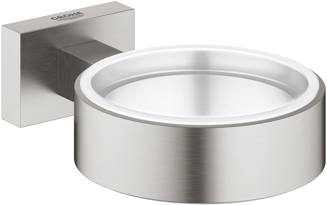 GROHE Essentials Cube Halter für Seifenspender, supersteel (40508DC1)