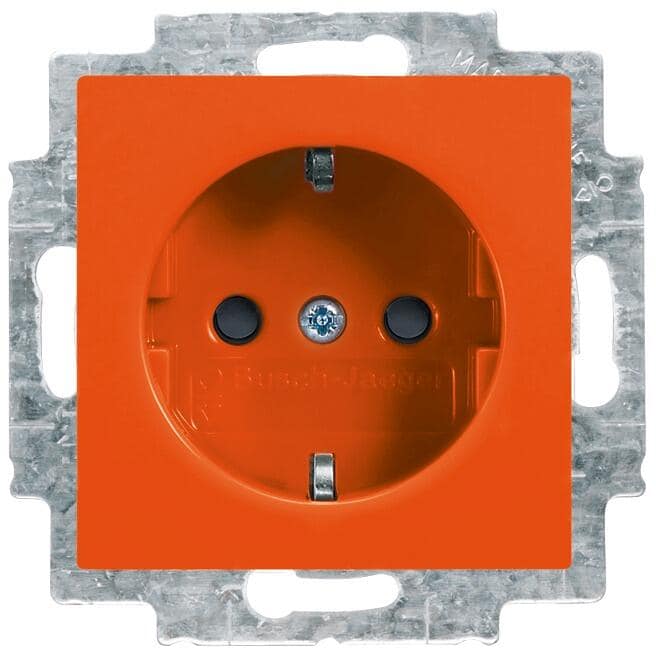 Busch-Jaeger 20 EUCB-14-914 SCHUKO Steckdosen-Einsatz, Busch-balance Si, Safety+, orange (2CKA002013A5387)