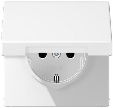 Jung LS1520BFKIKLWWM SCHUKO Steckdose, 16 A, 250 V ~, Serie LS, schneeweiß matt