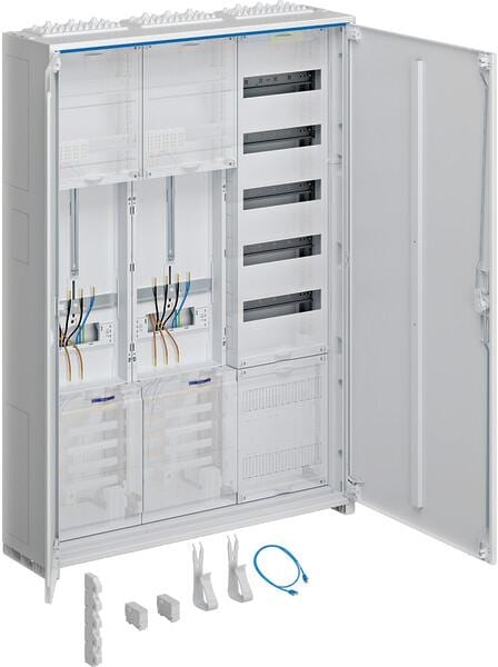 Hager ZB331X25 Komplettschrank, universZ, 2 ZP, 3P., APZ, VT5, H=1100 mm, 3-Feld, ESA