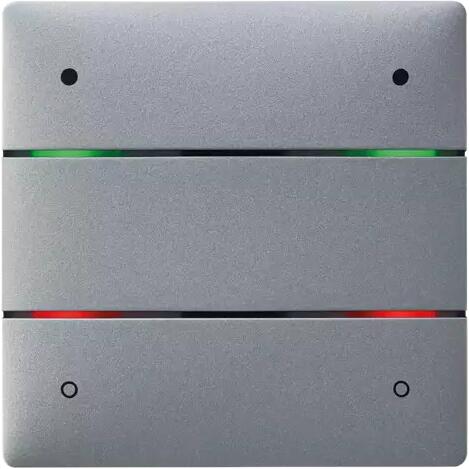 Theben LUXORliving iON4 SR Tastsensor 4 Tasten, 4 LEDs, Integrierter Temperatursensor, silber, Smart Home 4802414