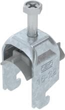 OBO Bettermann BS-N1-K-22 FT Bügelschelle 2056 N-Fuß, 1-fach, 16-22mm, tauchfeuerverzinkt (1187214)