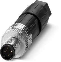 Phoenix Contact SACC-M12MS-4PL M Steckverbinder, 4-polig, gerade, ungeschirmt, M12, Push-Lock (1424657)