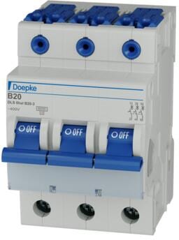 Doepke DLS 6hsl B20-3 Leitungsschutzschalter, 6kA, 3-polig, B-Charakteristik, 20A (09917114)