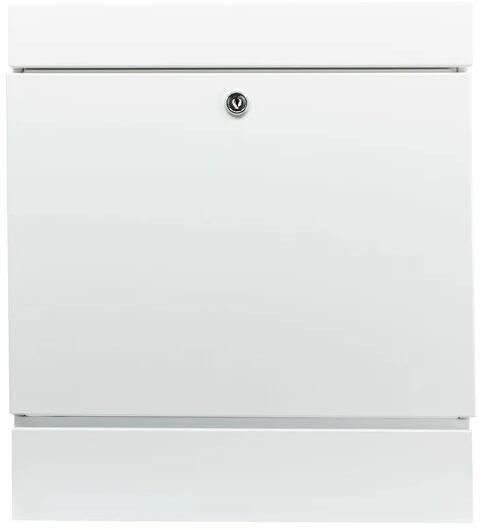 Burg Wächter SEATTLE 848 W Briefkasten, Querformat, Öffnungsstopp, Zeitungsfach, Edelstahl, weiß (42040)