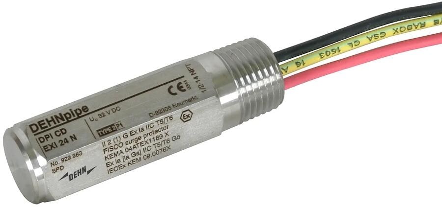 Dehn DPI CD EXI 24 N Überspannungsableiter DEHNpipe Ex (i) mit 1/2 -14 NPT-Aussengewinde (929963)