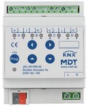 MDT JAL-0410M.02 Jalousieaktor 4-fach, REG, 10A, für Motoren 230VAC bis 300W, mit Fahrzeitmessung