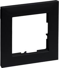 Legrand SEANO 1-fach Rahmen, Abmessungen: 87 x 87 mm, schwarz lackiert (765371)