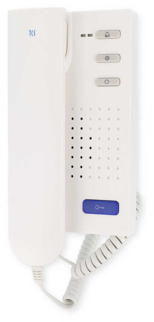 TCS ISH3030-0140 Audio-Innenstation mit Freisprecher, 1 Klingeltaste, Türöffnerautomatik, weiß