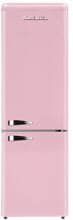Wolkenstein KG250.4RT SP Stand Retro Kühl-Gefrierkombination, 54,60 cm breit, 249 L, LED Beleuschtung, pink