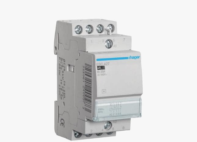 Hager ESC427 Installationsschütz, 25A, 2 Schließer, 2 Öffner, 230V