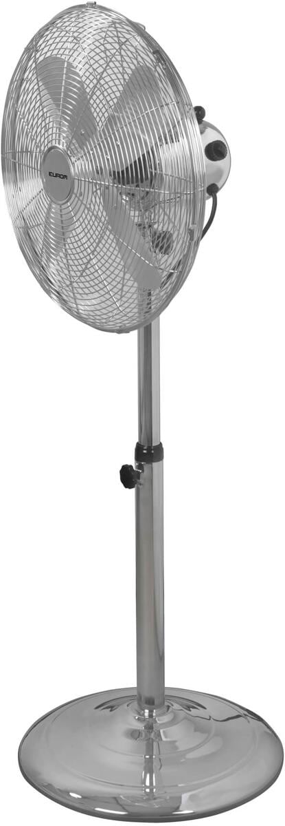 Eurom VSM 16 Standventilator, 50W, 3 Leistungsstufen, Edelstahl (385359)