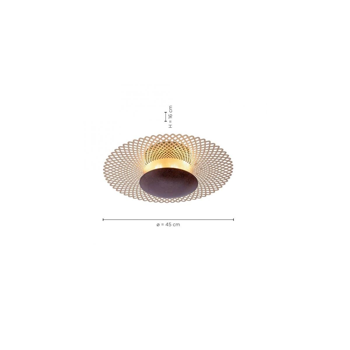 Paul Neuhaus LED blendfrei, rost-gold, (6551-48) dimmbar, Memory Elektroshop Funktion, indirekt, 18W, 2250lm Deckenleuchte, Wagner