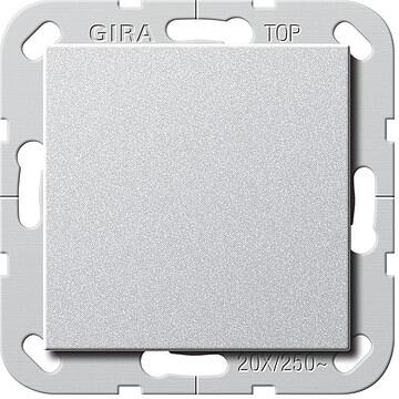 Gira 283626 Wippschalter, British Standard, 20 AX, Ausschalter, 2-polig, System 55, Farbe Alu