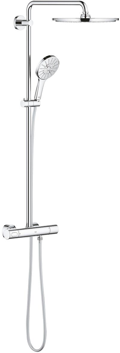 GROHE Rainshower Smartactive 310 Duschsystem mit Thermostatbatterie, für die Wandmontage, chrom (27966001)