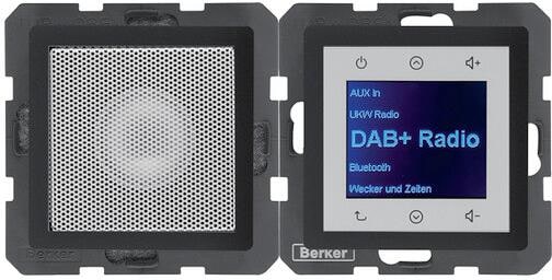 Berker 30806086 Radio Touch mit LS DAB+ BT Q.x, Anthrazit