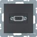 Berker 3315411606 VGA Steckdose mit Schraub-Liftklemmen, B.3/B.7, anthrazit matt