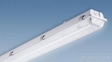Fluolite Feuchtraum-Wannenleuchte IP65, elektronisches Vorschaltgerät EVG, für Leuchtstofflampe 2xT26 (T8) 36W, grau (60821502)