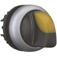 Eaton M22-WRLK-Y Leuchtwahltaste mit Knebelgriff, rastend, 2 Stellungen, gelb, Frontring Titan (216829)