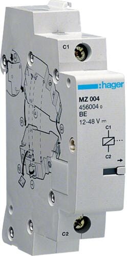 Hager MZ204 Arbeitstromauslöser für MCB RCBO <125A, 24-48V AC, 12-48V DC