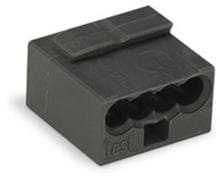 Wago 243-204 Micro-Verbindungsdosenklemmen, 4-Leiter-Klemme, 0,6-0,8 mm, dunkelgrau, 100 Stck.