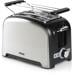 DOMO DO959T Toaster, 2 Scheiben, 900 W, 7 Leistungsstufen, Edelstahl/schwarz