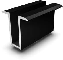 K2 Systems 1005145 Modulmittelklemme, 65mm lang, schwarz eloxiert