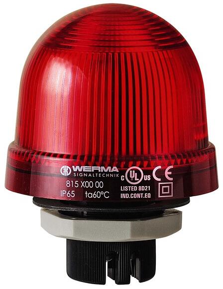 Werma Blitzleuchte EM 230VAC RD, Höhe 97 mm, Leuchtfarbe Rot (817.100.68)