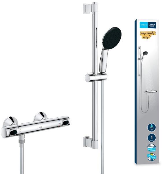 GROHE Precision Flow Thermostat Brausebatterie, 1/2", Quickfix, chrom (34800001)